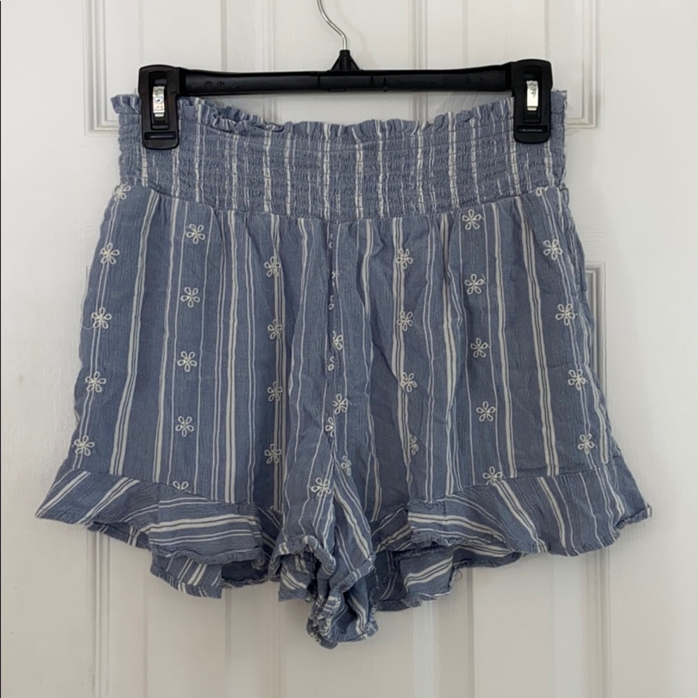 Light blue flowy shorts